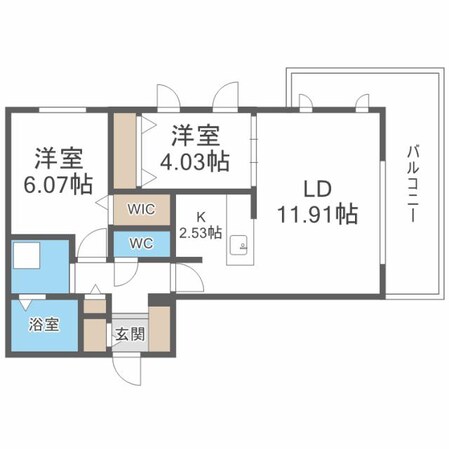 アルファスクエア北20西4の物件間取画像